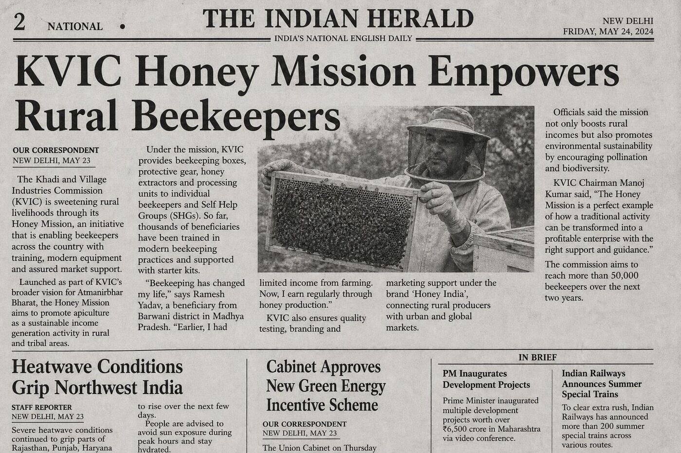 KVIC Honey Mission empowers rural beekeepers